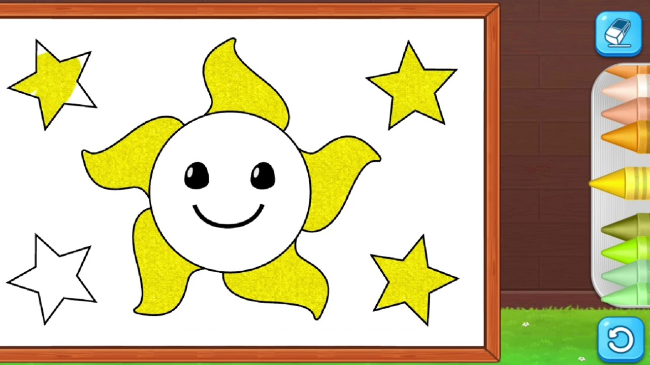 Sun coloring for kids 