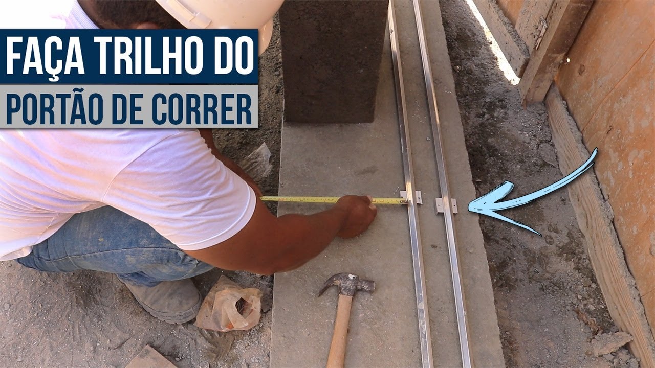 APRENDA A COLOCAR O TRILHO DO PORTÃO DE CORRER!! Parte 11