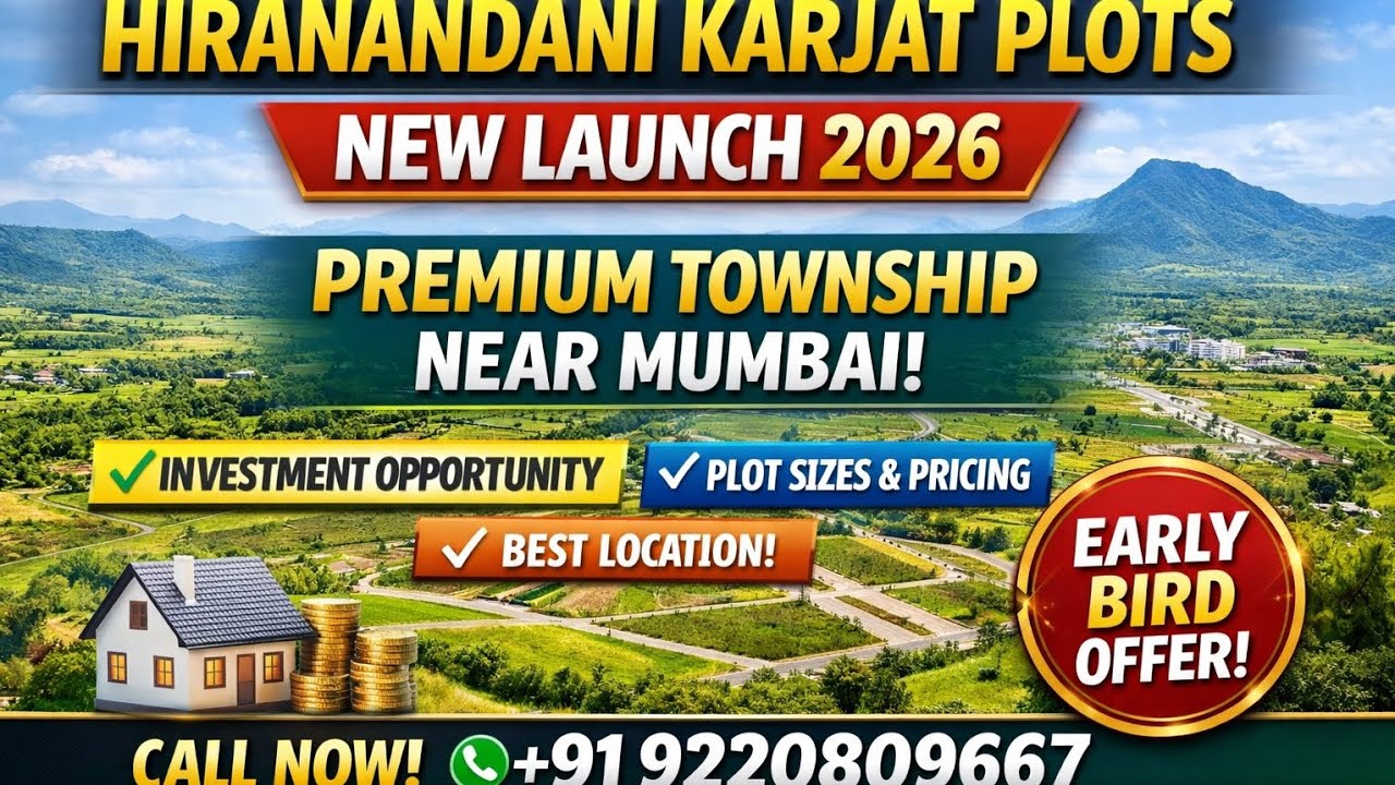 Hiranandani Karjat Plots New Launch 2026 | Premium Township Plots Near Mumbai | Price& tittal