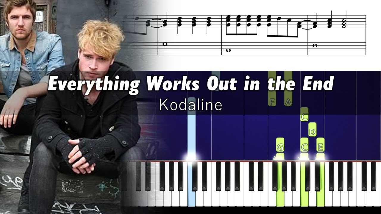 Kodaline - Everything Works Out in the End - Accurate Piano Tutorial with Sheet Music