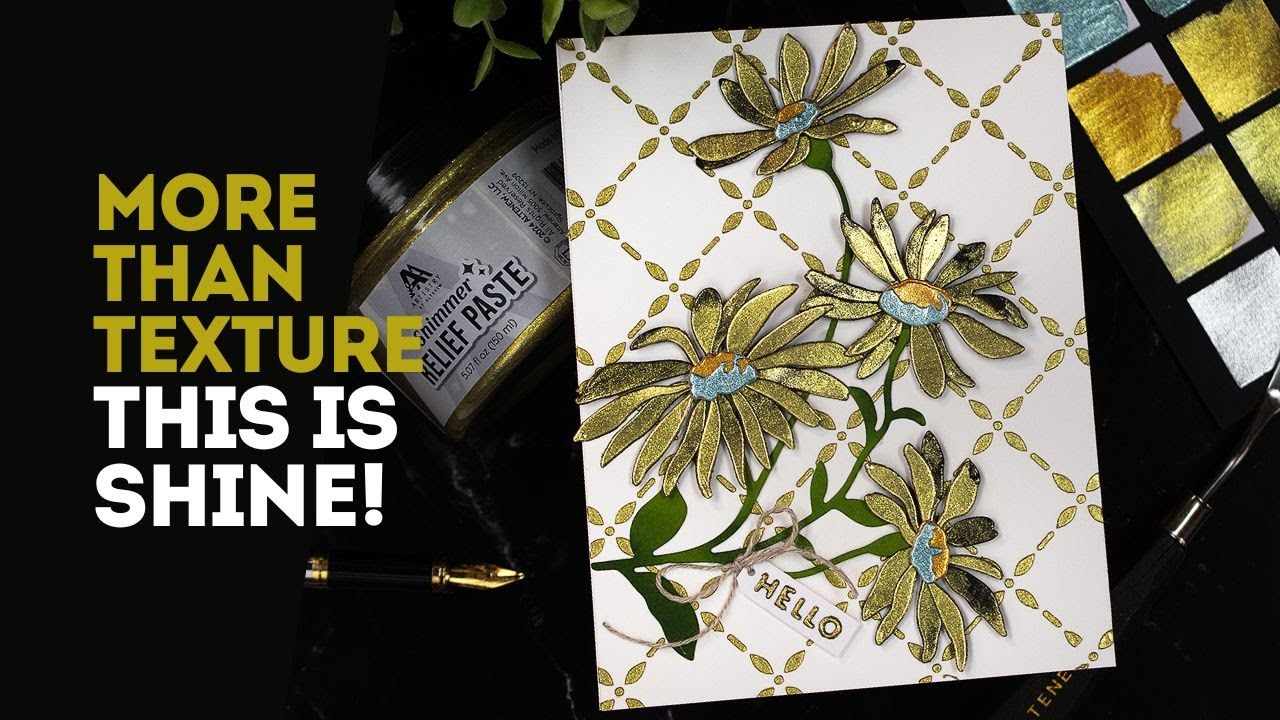 More than texture this is Shine!!!  Altenew Relief Paste ideas for #cardmaking