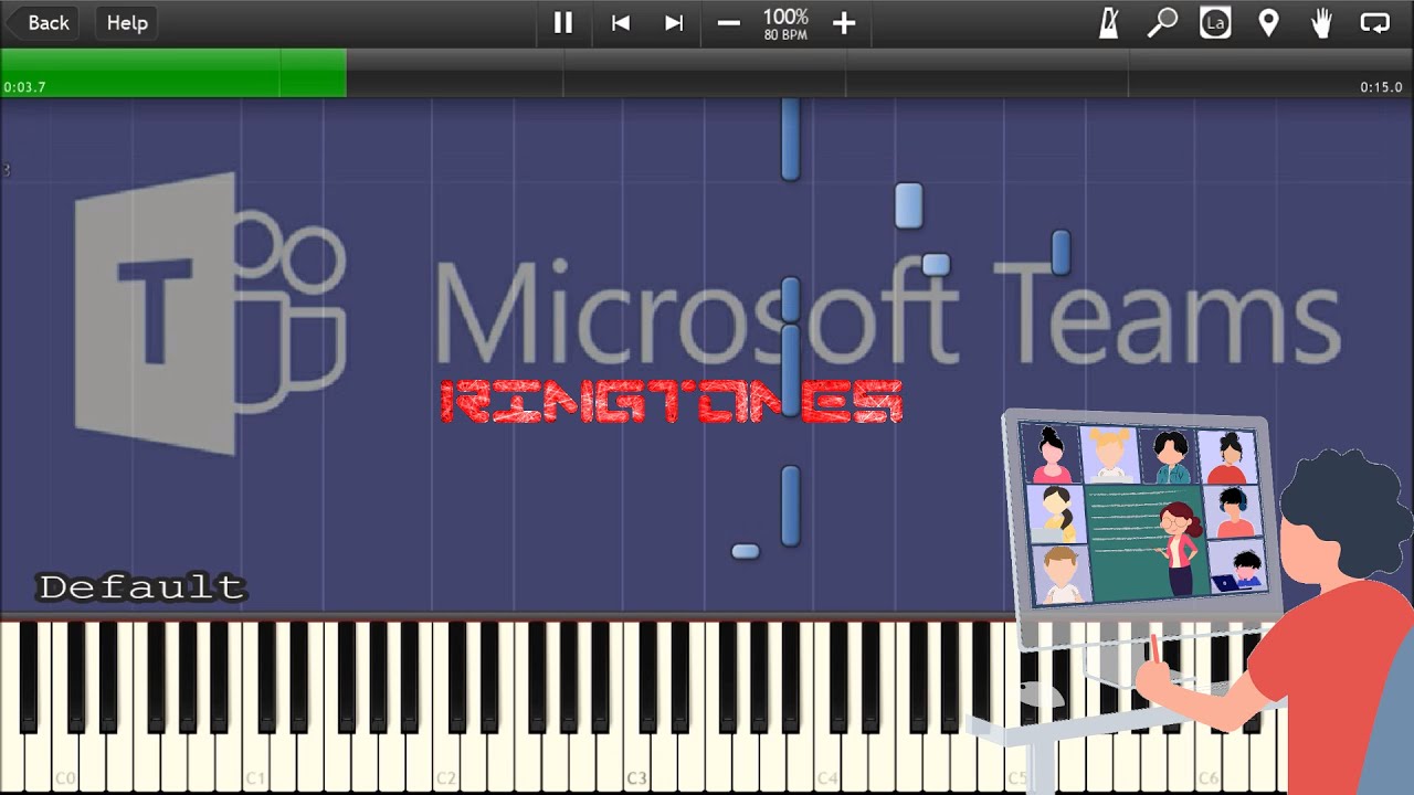 MICROSOFT TEAMS RINGTONES IN SYNTHESIA - Piano Tutorial