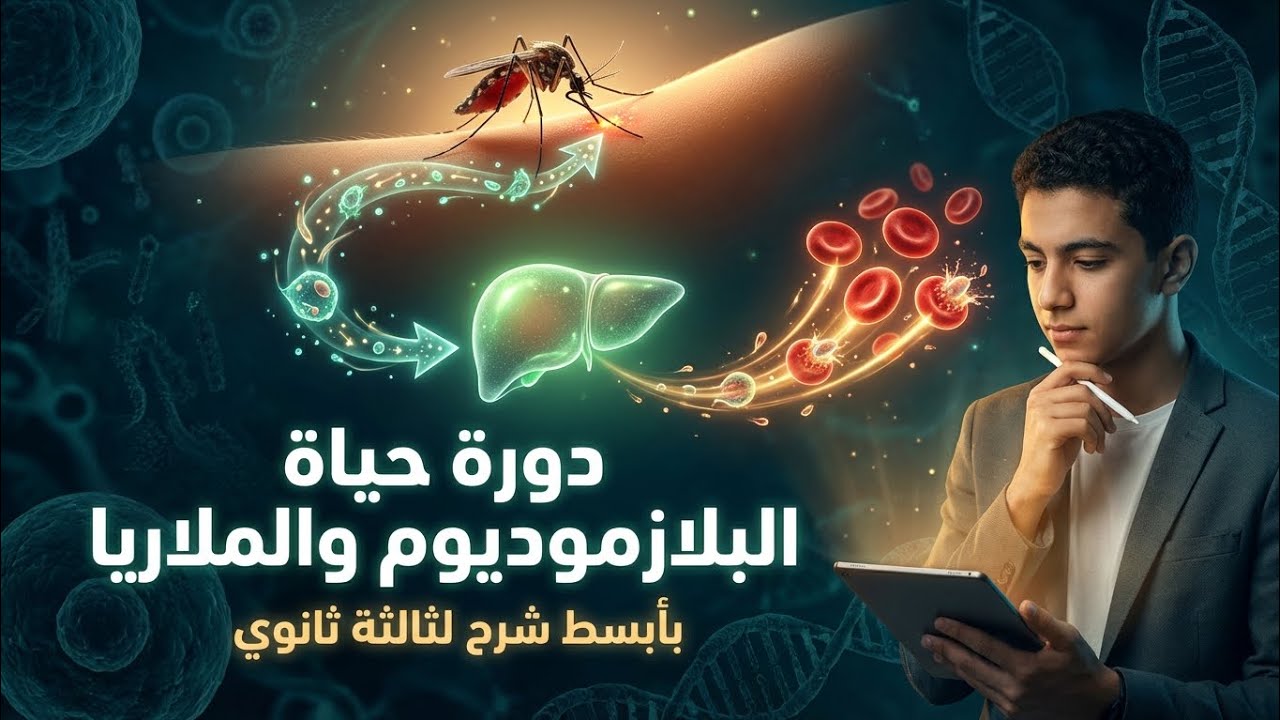 دورة حياة البلازموديوم والملاريا | شرح بسيط ومضمون لثالثة ثانوي