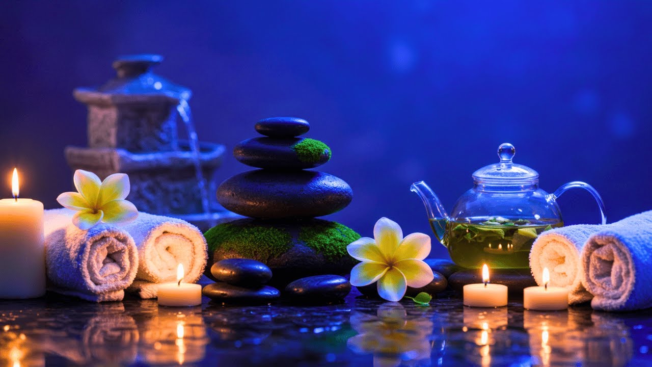 Soft Healing Piano 🌙 Spa Water Sounds for Relaxation, Sleep Therapy & Peaceful Meditation