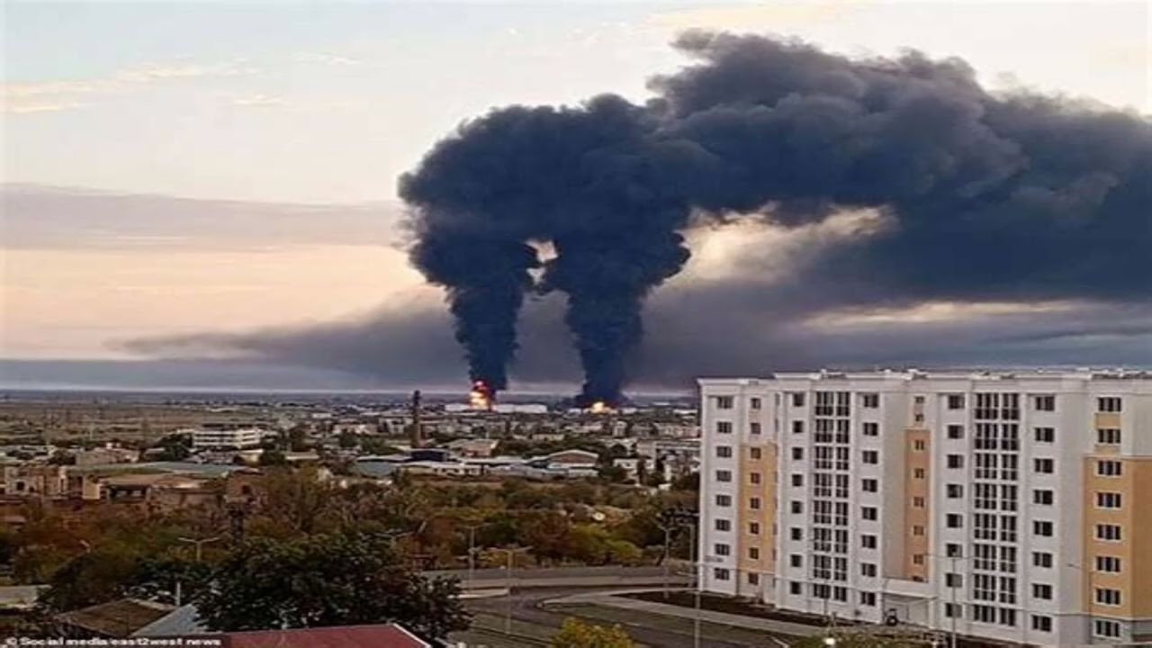 Ukraine fires drones on Russias largest oil terminal in Baltic Sea  Video