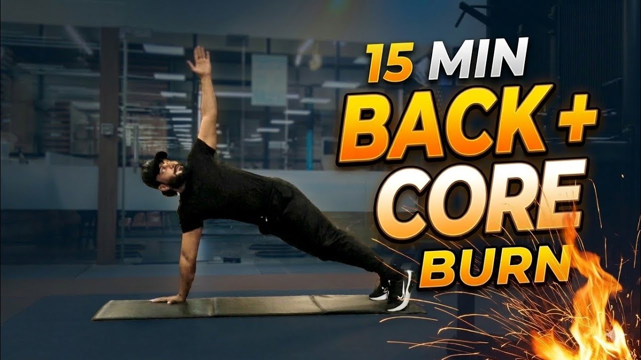 15 Minute Back & Core Workout At Home | No Equipment | Build Strength Fast 🔥