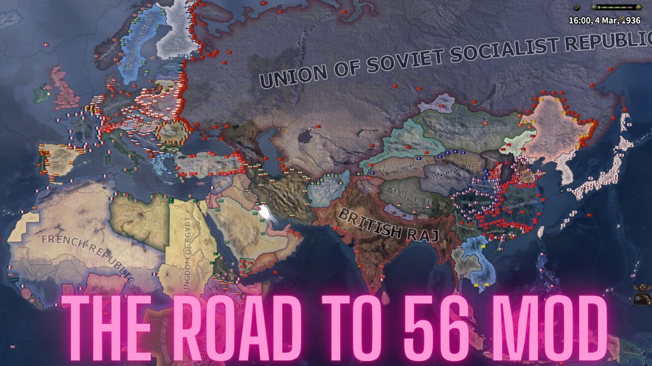HOI4 TIMELAPSE: THE ROAD TO 56 MOD