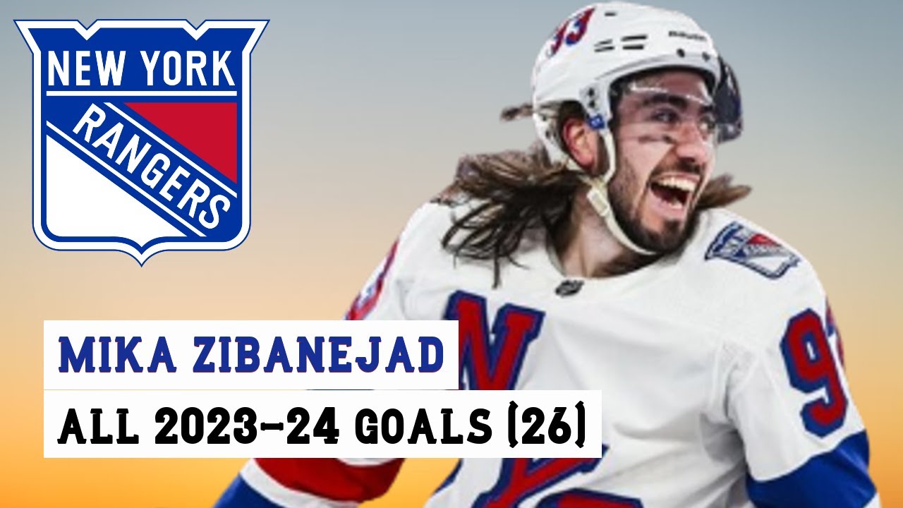 Mika Zibanejad (#93) All 26 Goals of the 2023-24 NHL Season