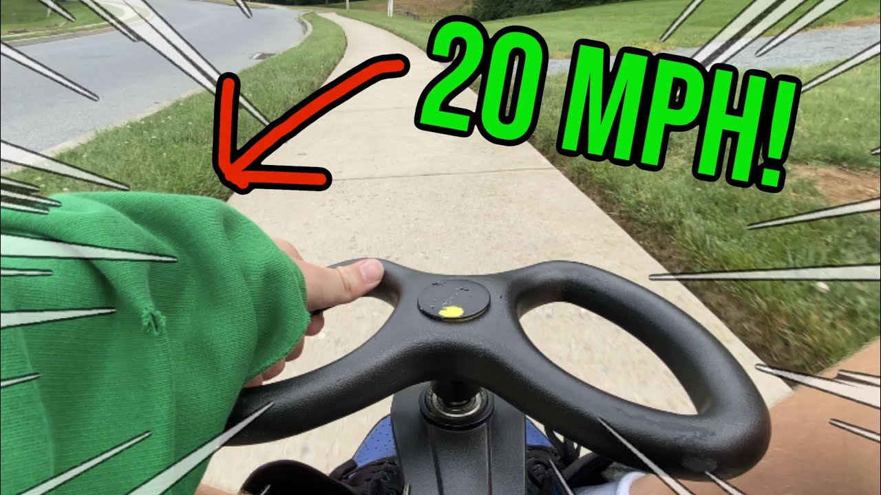 20 MPH HILLBOMB ON PLASMACAR *LOST WHEEL*