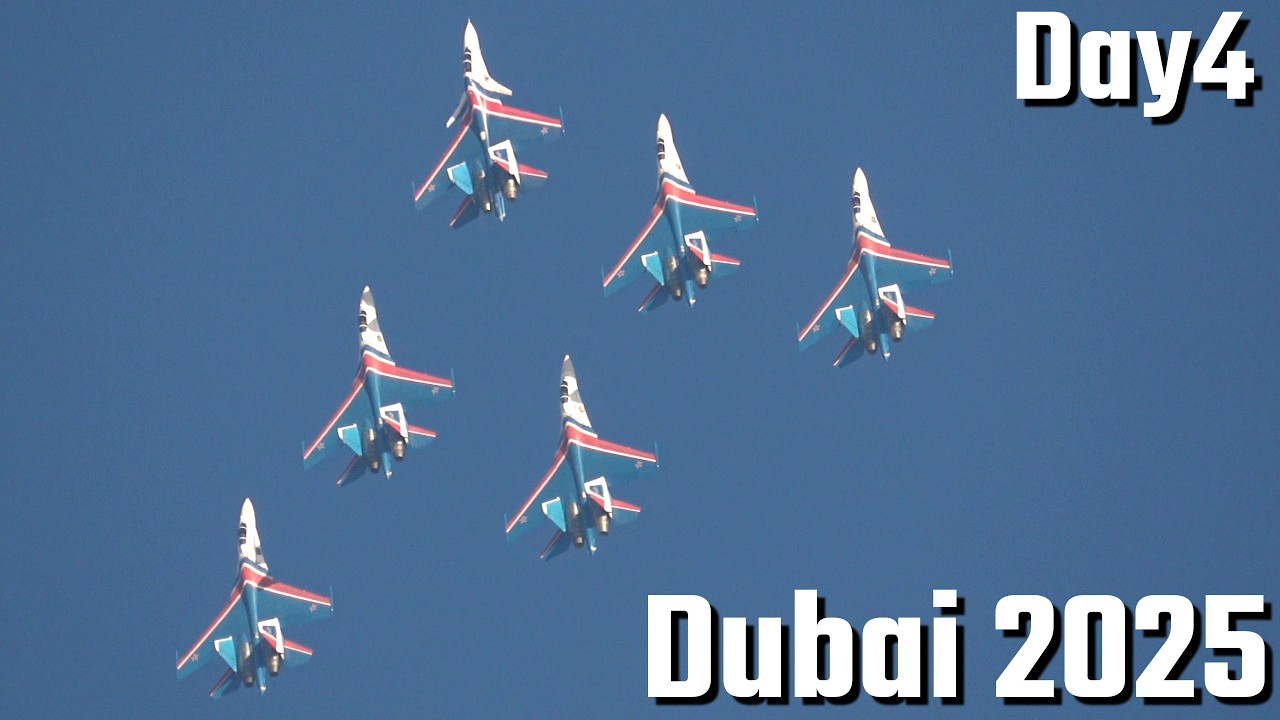 Dubai Airshow 2025 Russian Knights Russian Air Force Aerobatic Team , Day4