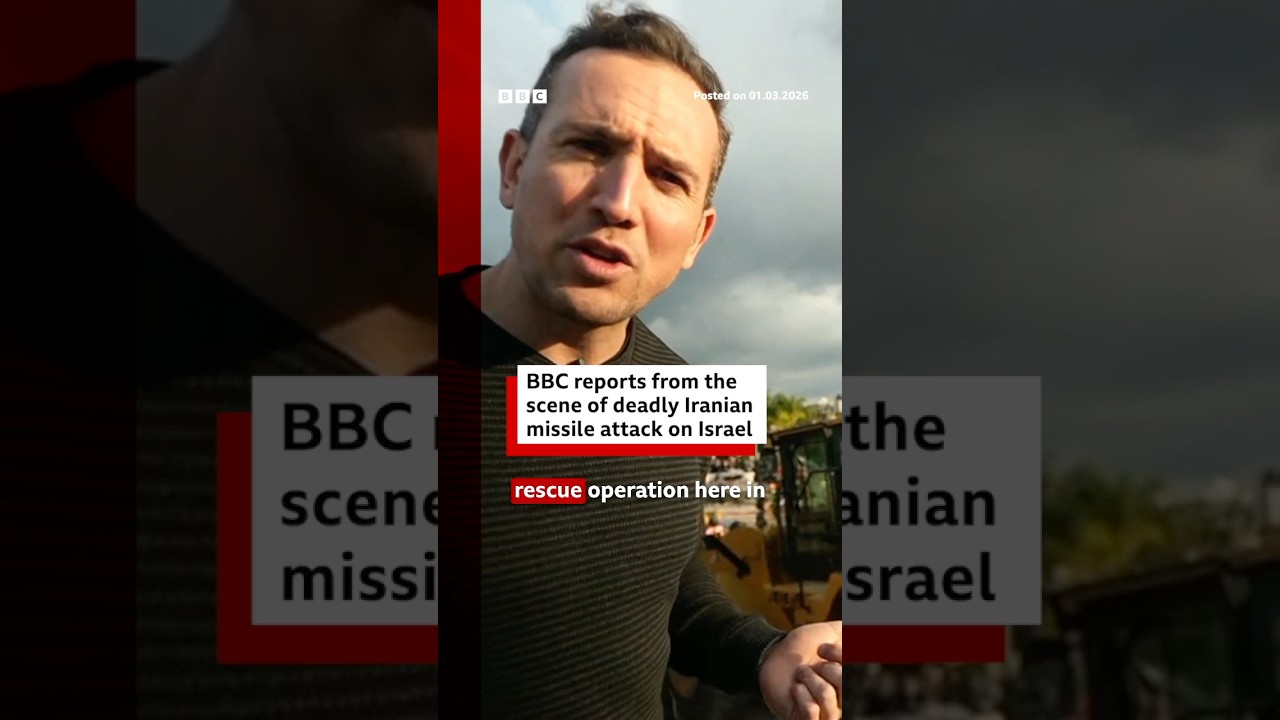 BBC reports from the scene of deadly Iranian missile attack on Israeli city. #MiddleEast #BBCNews