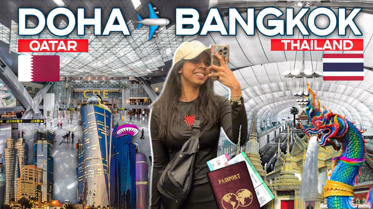 Airport tips for first time flyers ✈️ | Doha to Bangkok 🗺️ | සිංහල Vlog 💕