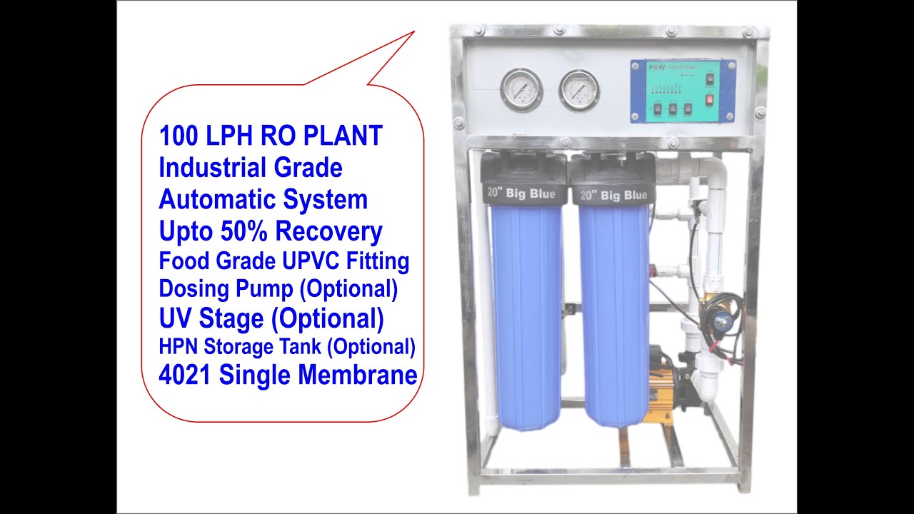 100 LPH RO Plant with 4021 Membrane Live Demo of Working