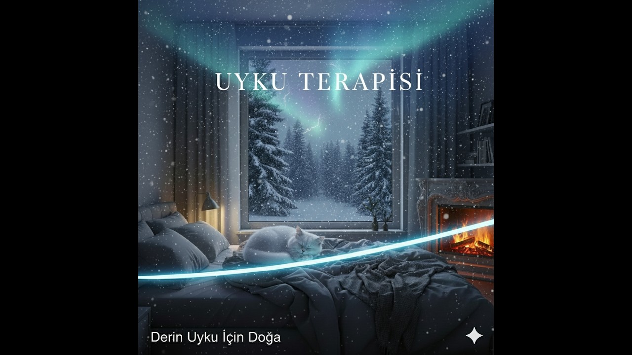 Karlı Bir Kış Gecesi: Şömine Başında Derin Uyku ve Rahatlama (Piyano & Ambiyans)