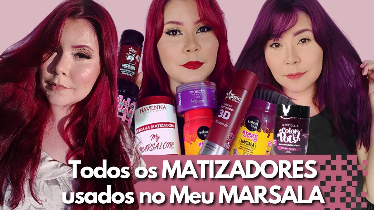 Todos os Matizadores, Tonalizantes, Máscaras Pigmentantes usados no MEU MARSALA! O que achei deles?