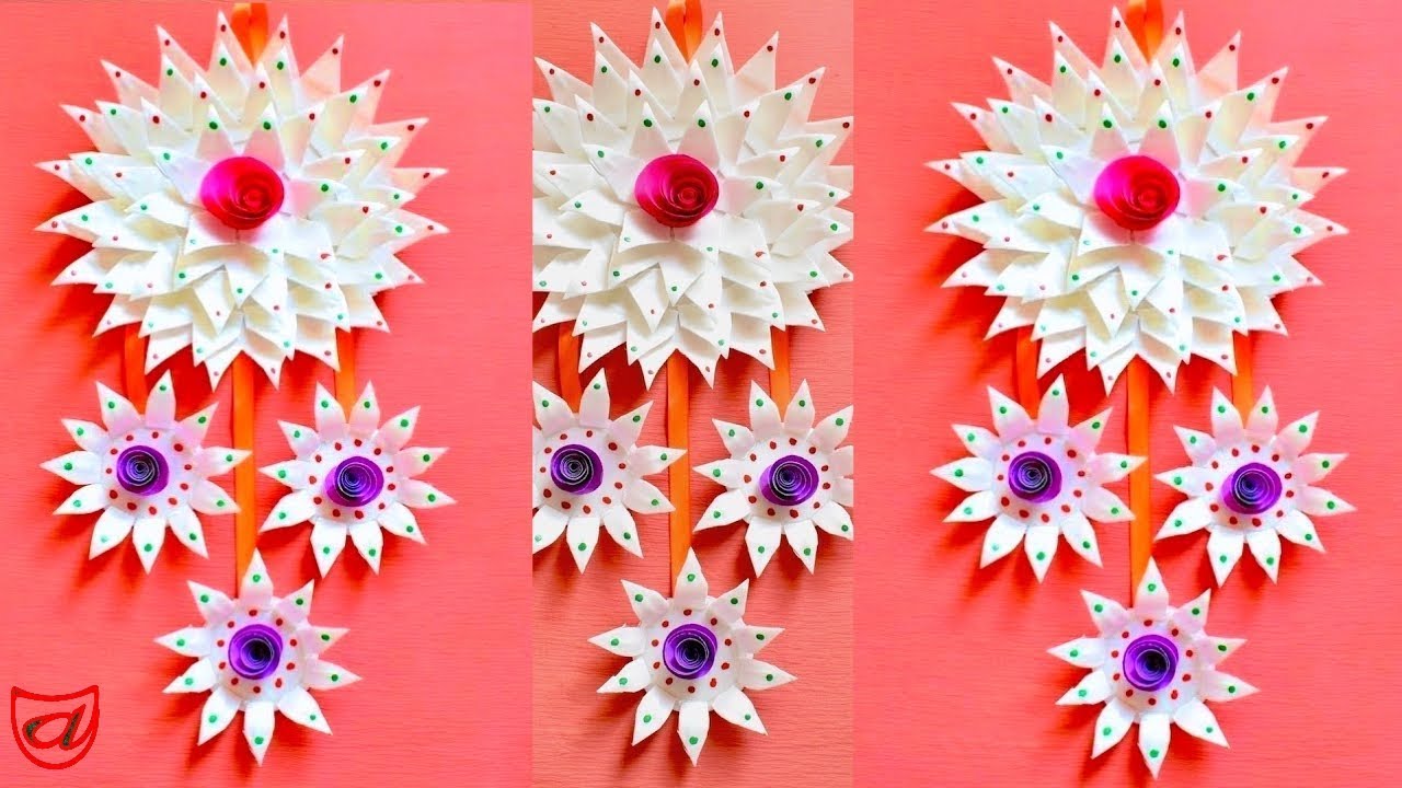 Wall hanging from Disposable plates | DIY home decoration ideas | Waste material craft - Episode 51