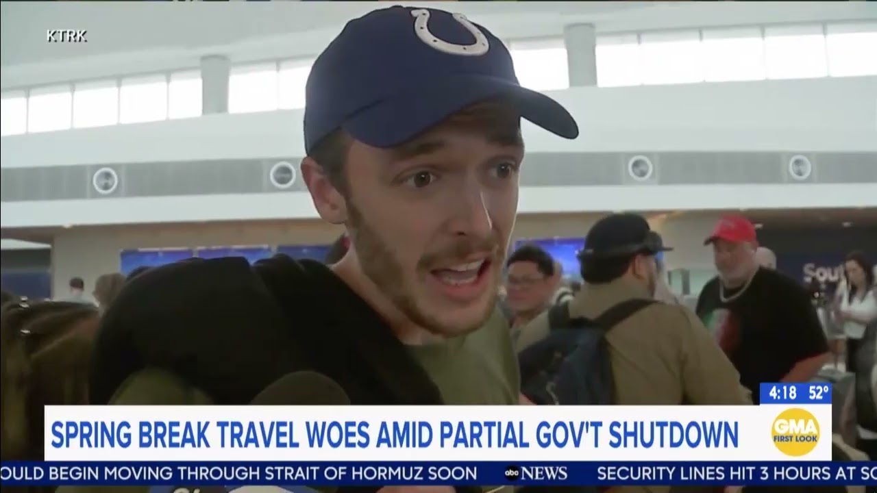 Spring Break travelers cautioned to arrive extra early for flights amid shutdown