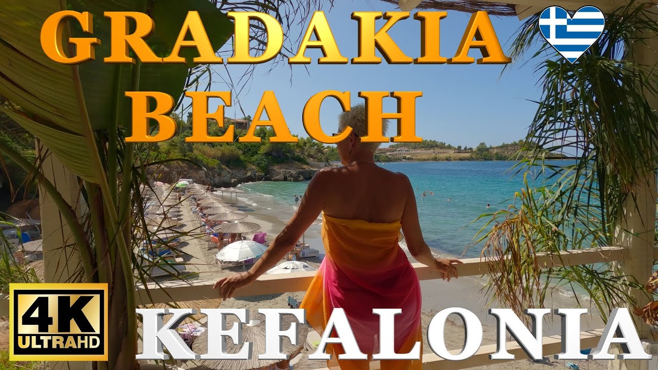 Gradakia Beach Kefalonia Greece 4K Walking Tour Aug.2023