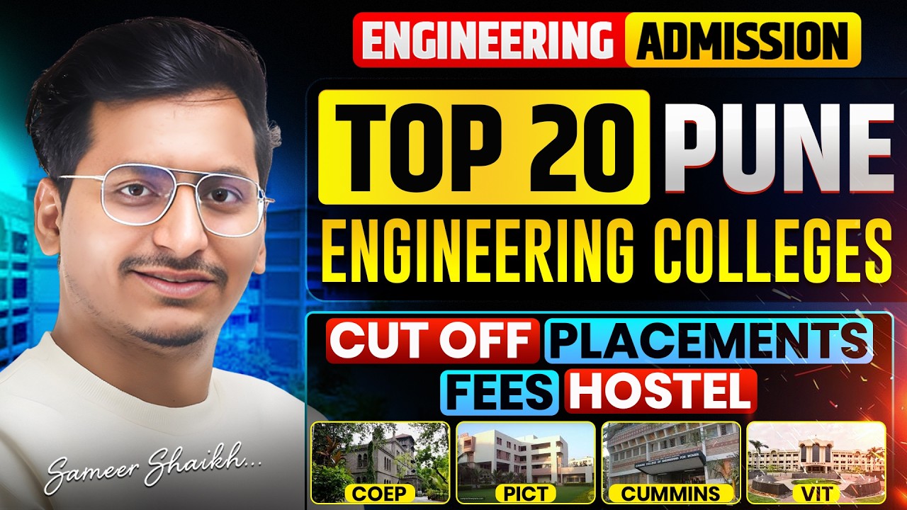 Top 20 Enineering Colleges in Pune 🔥|Latest Cut offs, Fees Placements,etc🎯#mhtcet2026 |