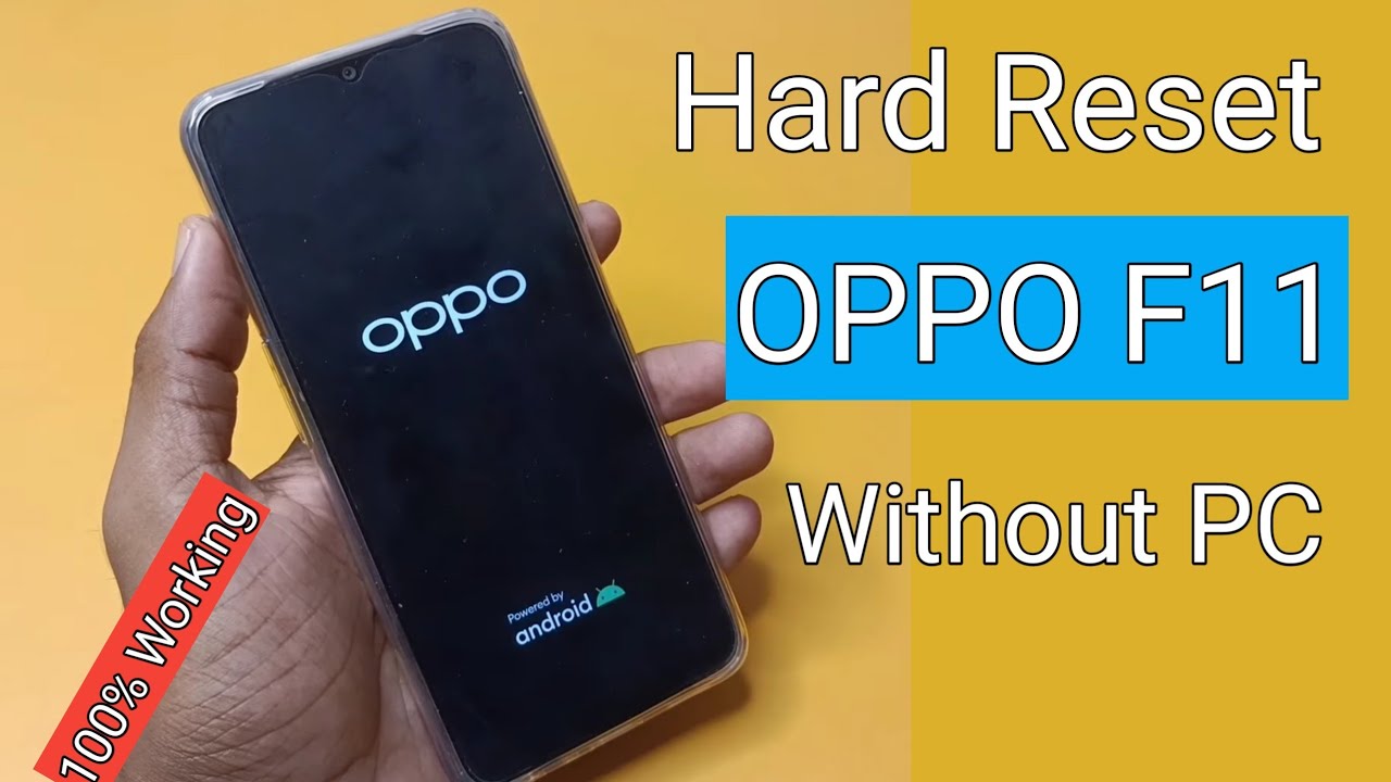Hard Reset OPPO F11(CPH 1911) Remove Pin Pattern Password Without Pc or Box | Factory Reset OPPO F11