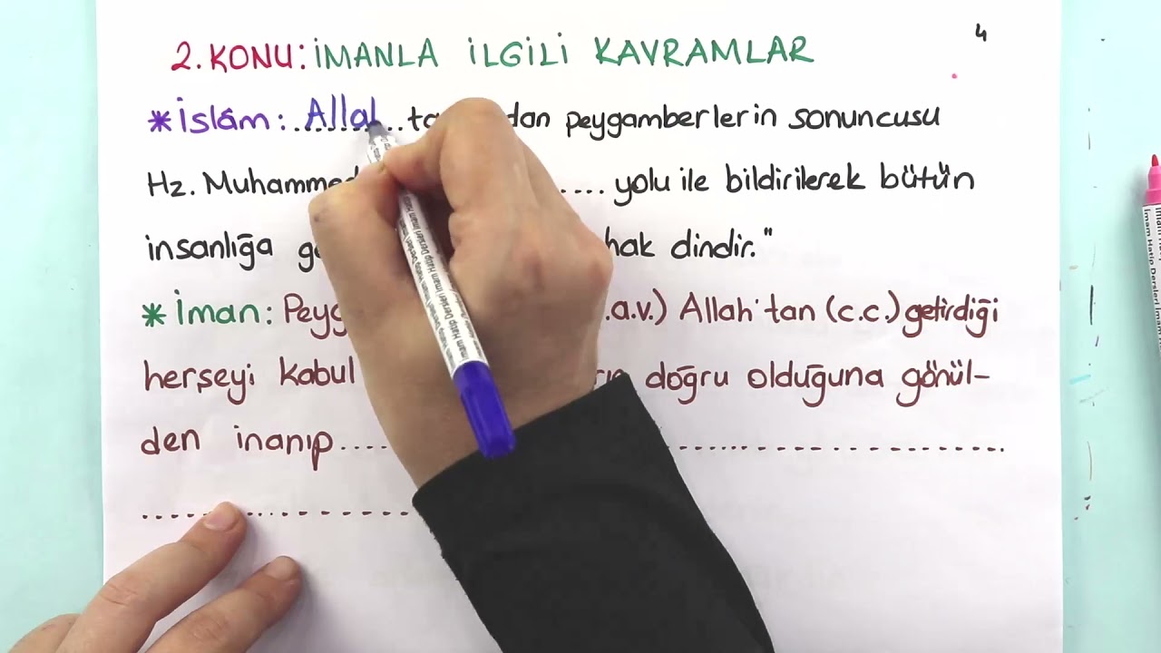 9 Sınıf Temel Dini Bilgiler 1 Ünite İnanç Dünyamız 1