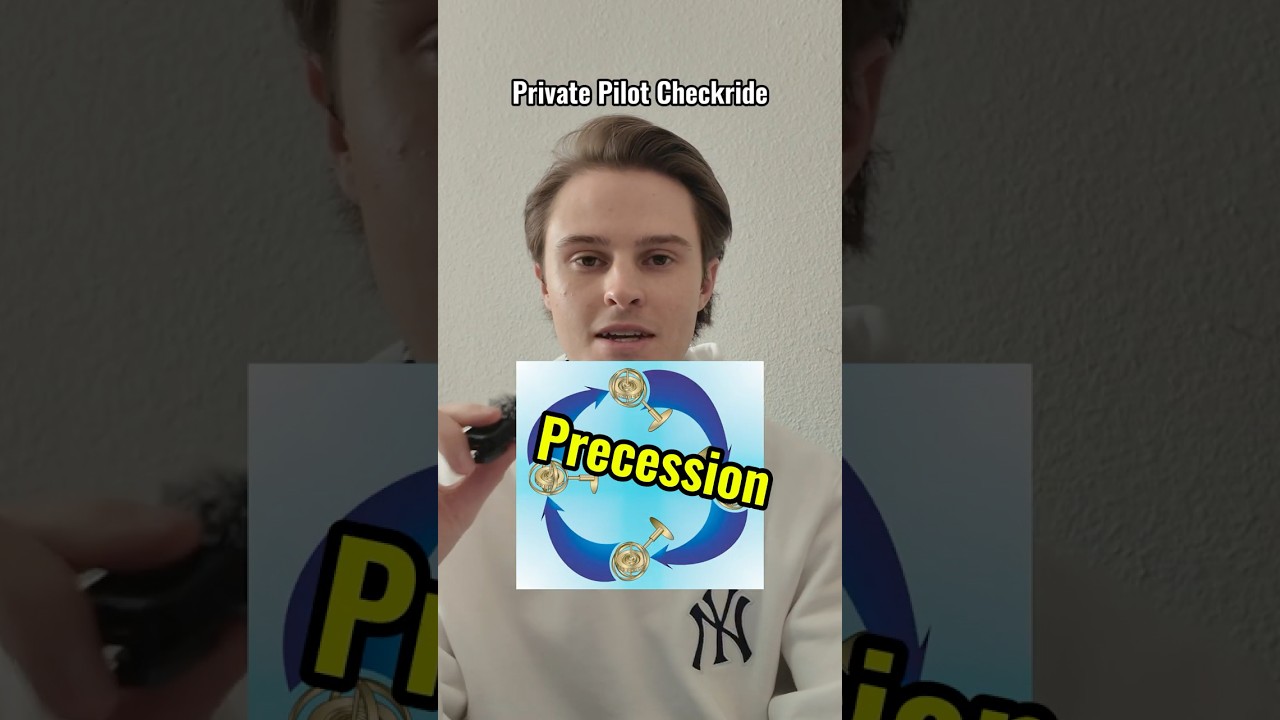 Gyroscopic Precession Explained - student pilot study #aviationtips #pilotlicenseprep
