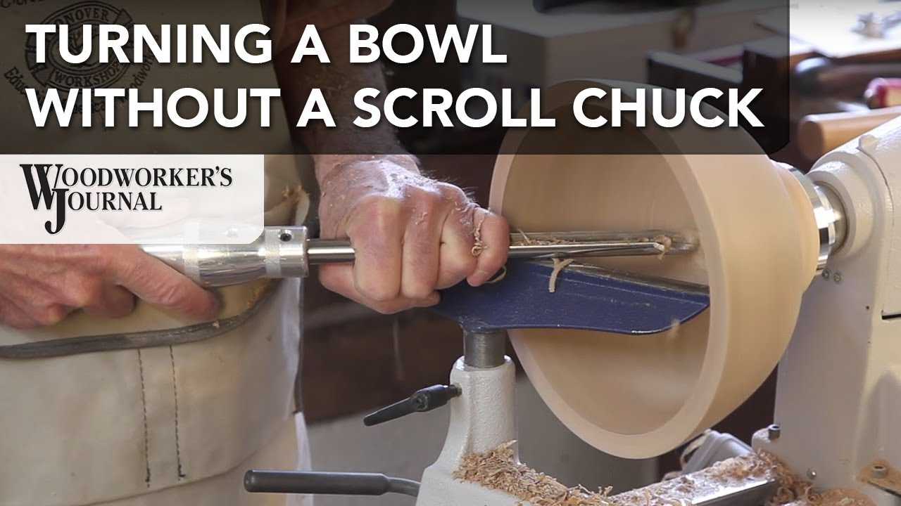 How to Turn a Bowl Without a Scroll Chuck | Woodturning Project