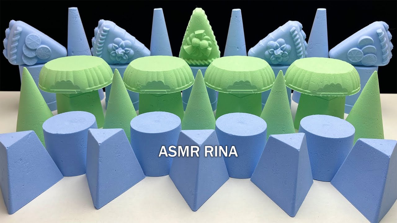 ASMR baking soda 🔵+🟢