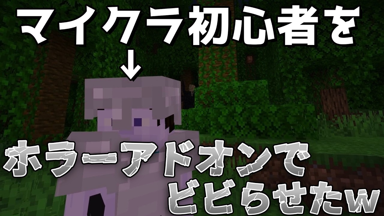 ホラーアドオンでマイクラ初心者ビビらせたったｗ【マイクラ統合版】