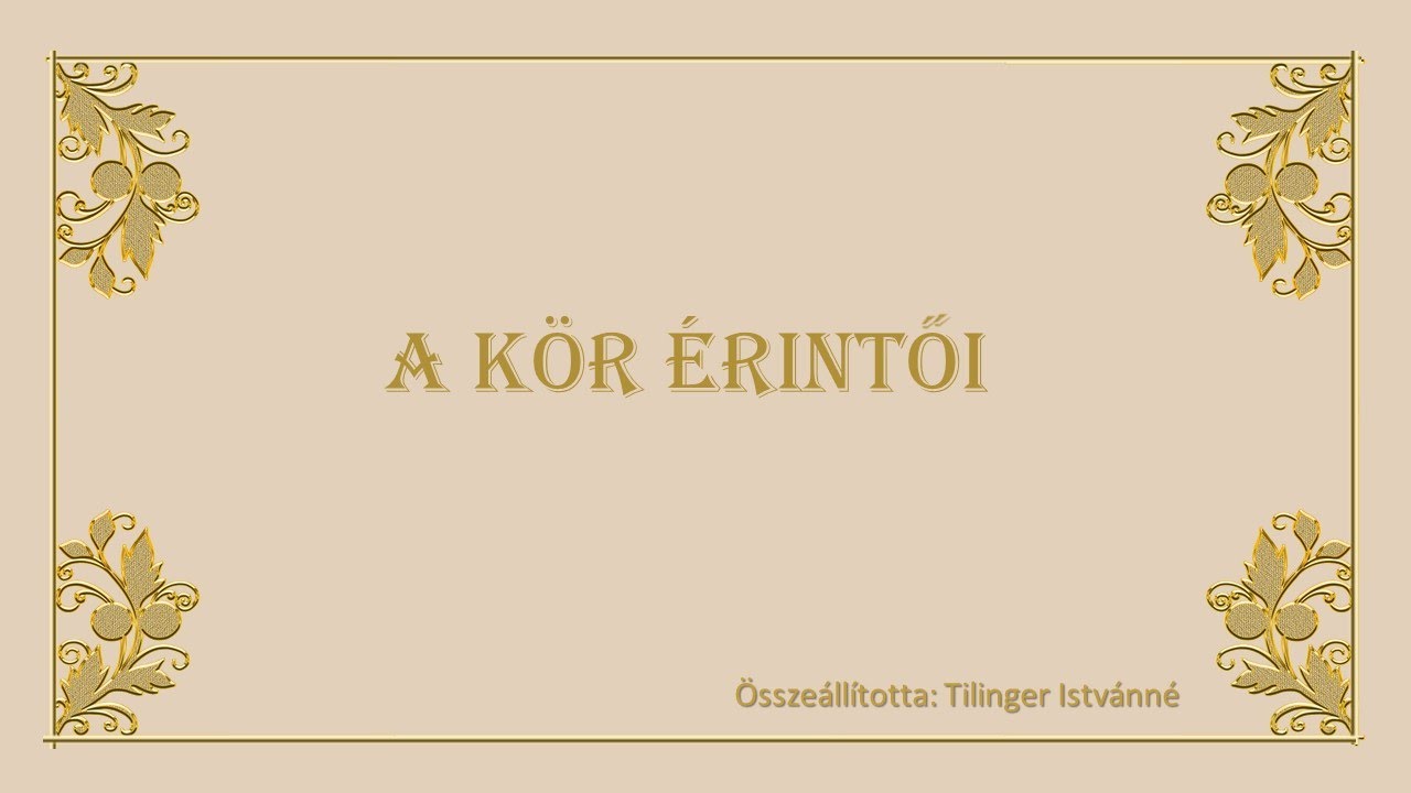 A kör érintői