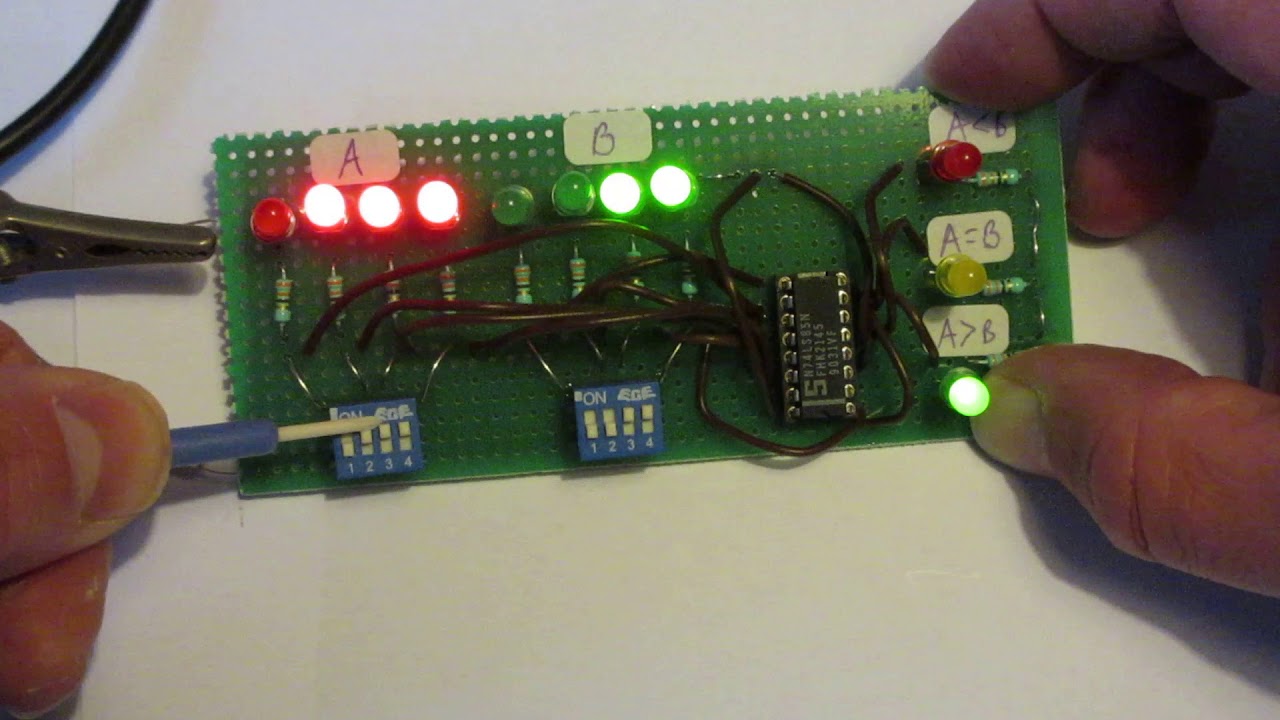 4-bitscomparator met 74LS85