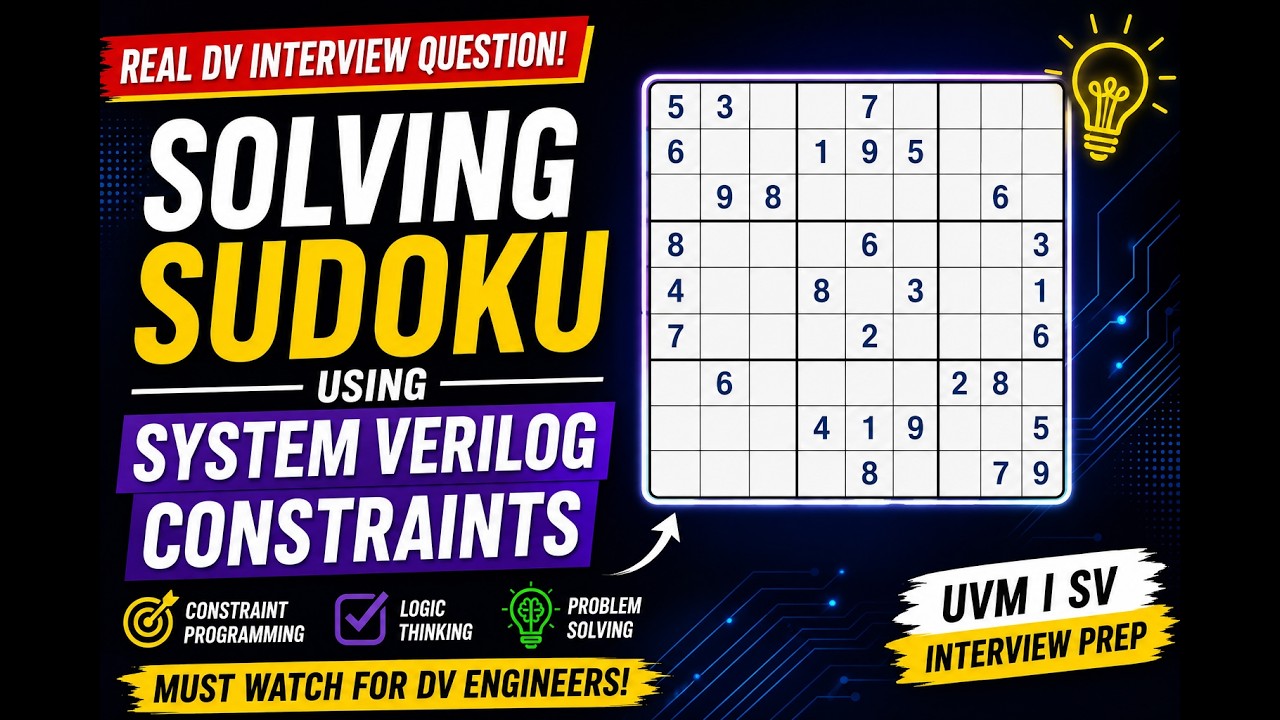Solving Sudoku Using System Verilog Constraints | Real DV Interview Question