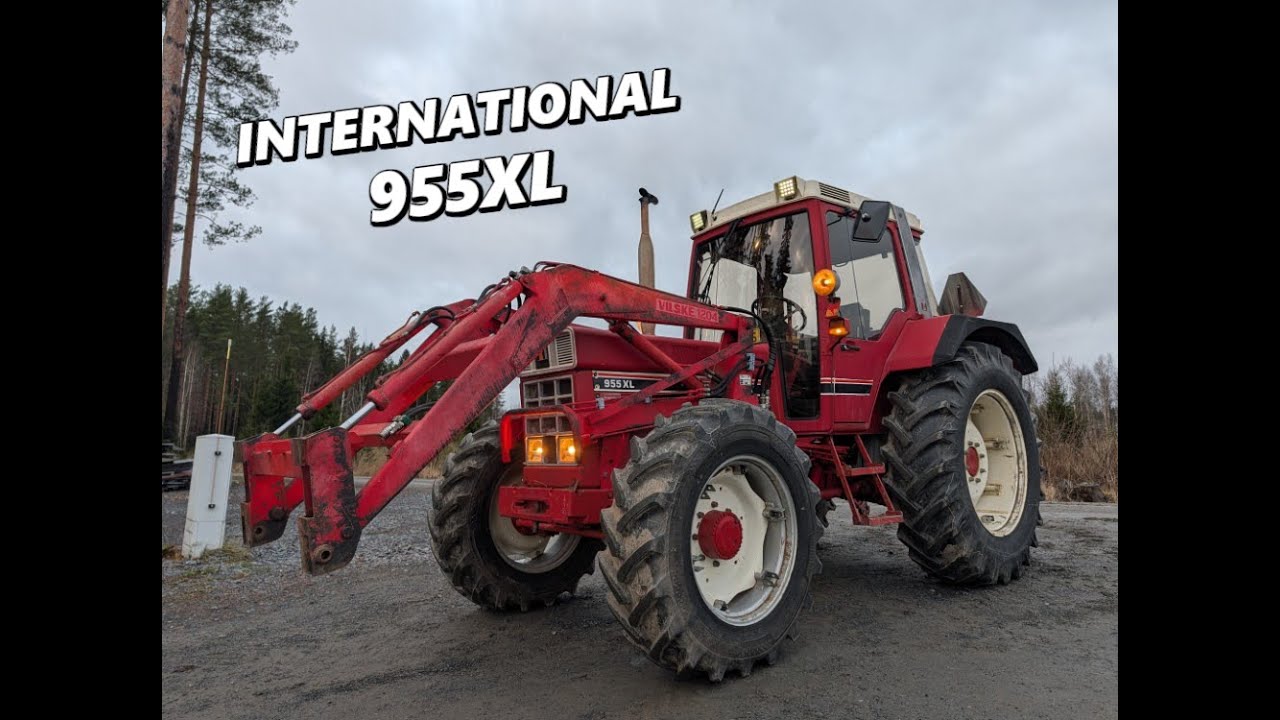 International 955XL - etukuormaajalla