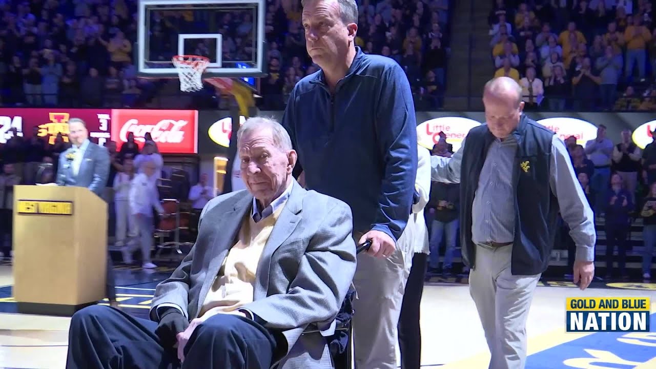 VIDEO: WVU honors Jerry West at halftime of the Iowa State game