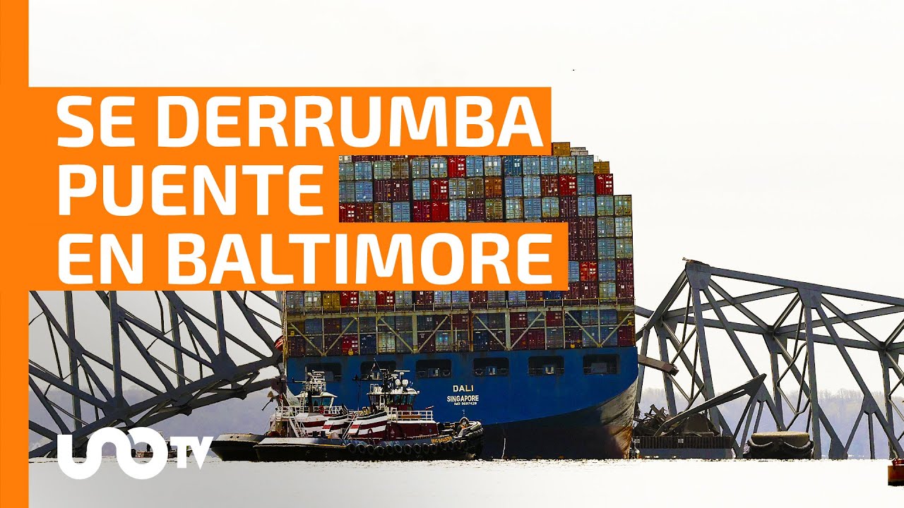 VIDEO: Se derrumba puente en Baltimore