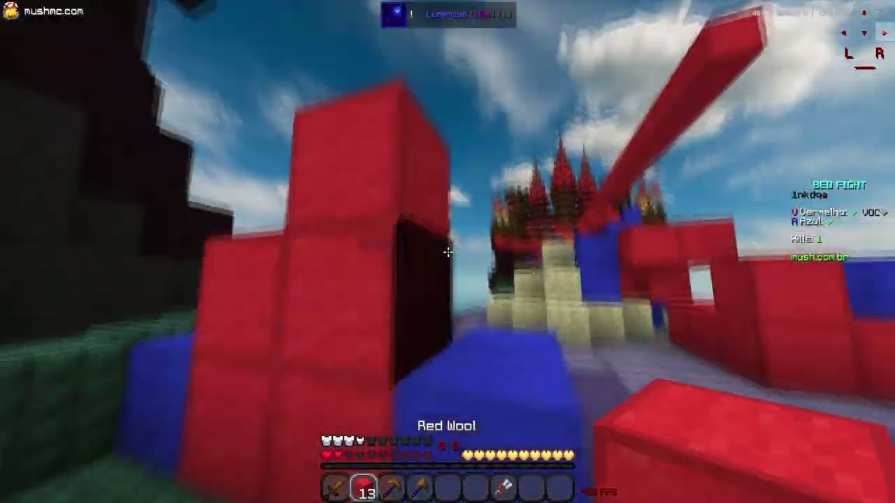 Fortnite + Roblox = Minecraft Competitivo (Bedfight)