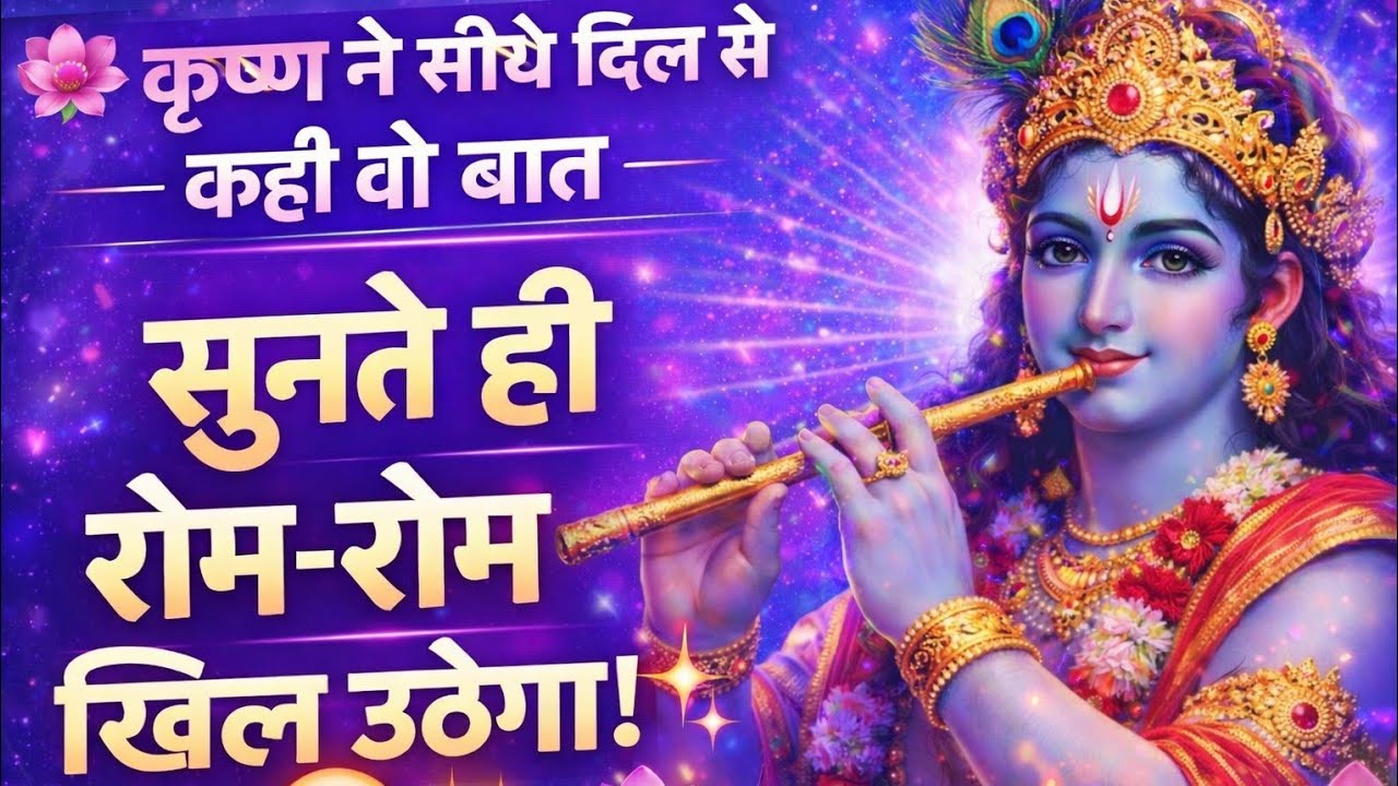 🌺 कृष्ण ने सीधे दिल से कही वो बात — सुनते ही रोम-रोम खिल उठेगा! 😍✨ | Krishna Eduvibes