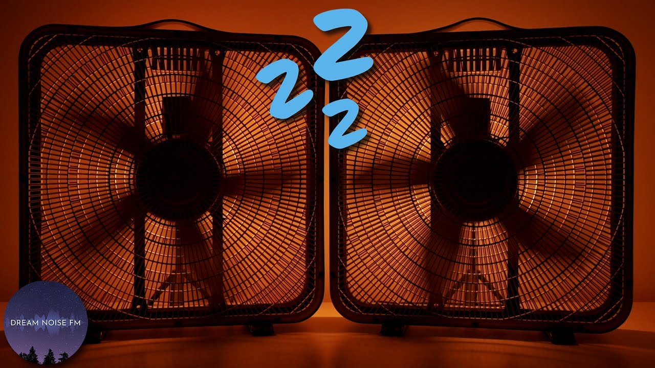 Twin high speed box fan sounds for sleeping 😴 - Dark Screen Ambient Glow