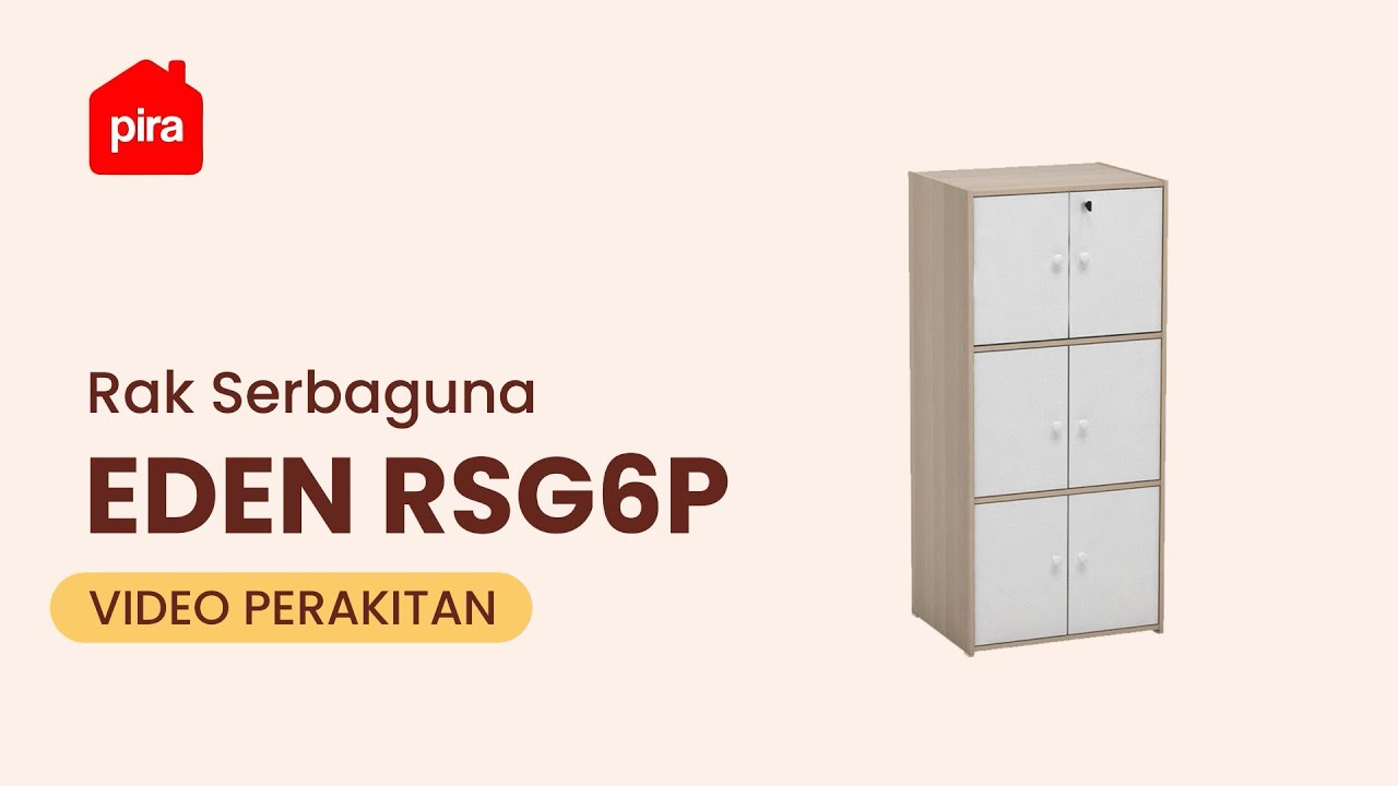 Tutorial Perakitan PIRA METROPOLIS - EDEN RSG6P Lemari Pakaian / Rak Serbaguna