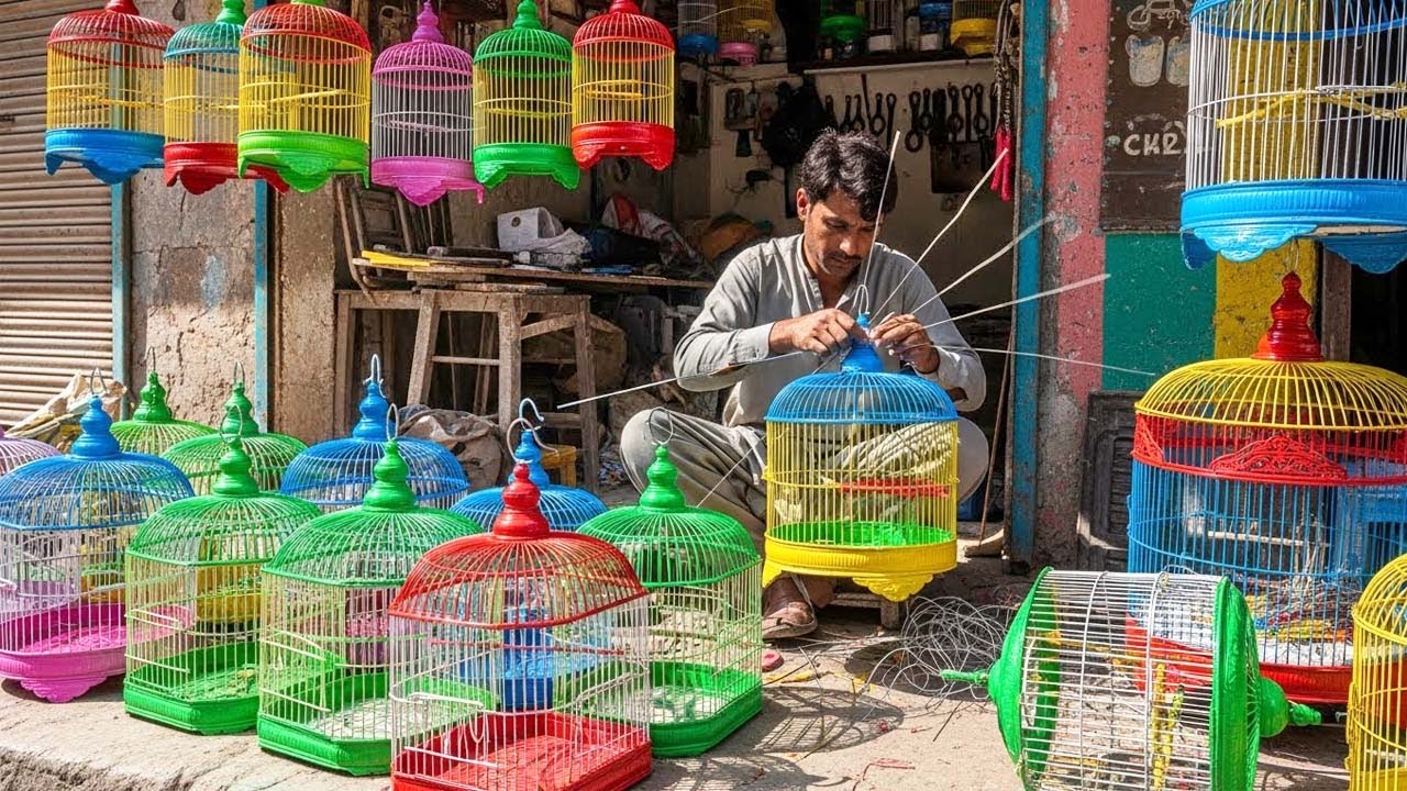 Amazing Skills of Making Bird Cage from Iron Wires