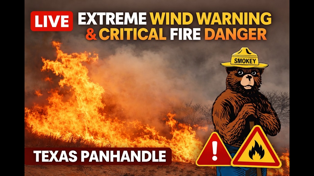 LIVE: Extreme Wind Warning & Wildfire Danger | Texas Panhandle Storm Chase