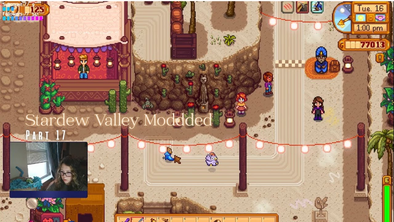 Stardew Valley Modded Pt17 - The Desert Festival Chaos Begins! Emily&rsquo;s Cursed Outfit & Penny Romance
