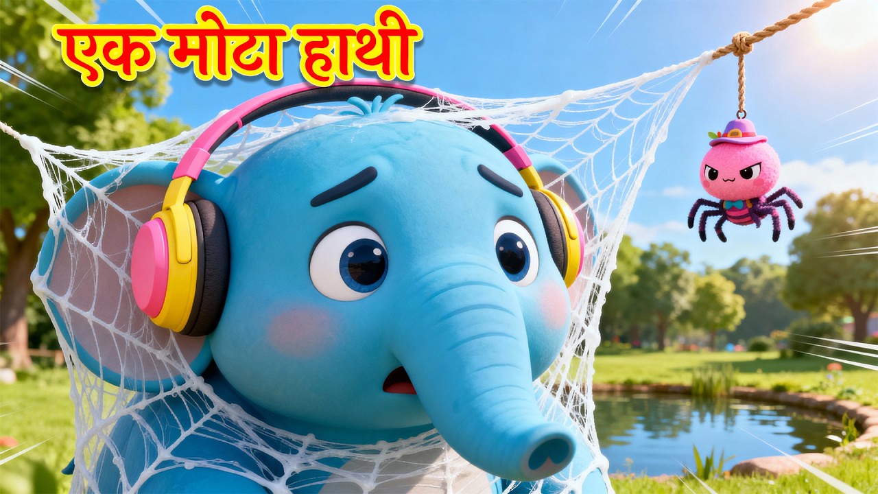 एक मोटा हाथी घूमने चला | Ek Mota Hathi | Hindi Kids Song | Nursery Rhymes with Cartoon |