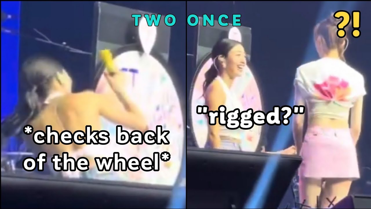 TWICE think something's wrong with the spin wheel 😂