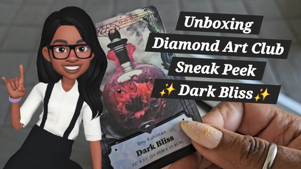 Распаковка Diamond Art Club: предварительный просмотр ✨️ Dark Bliss✨️