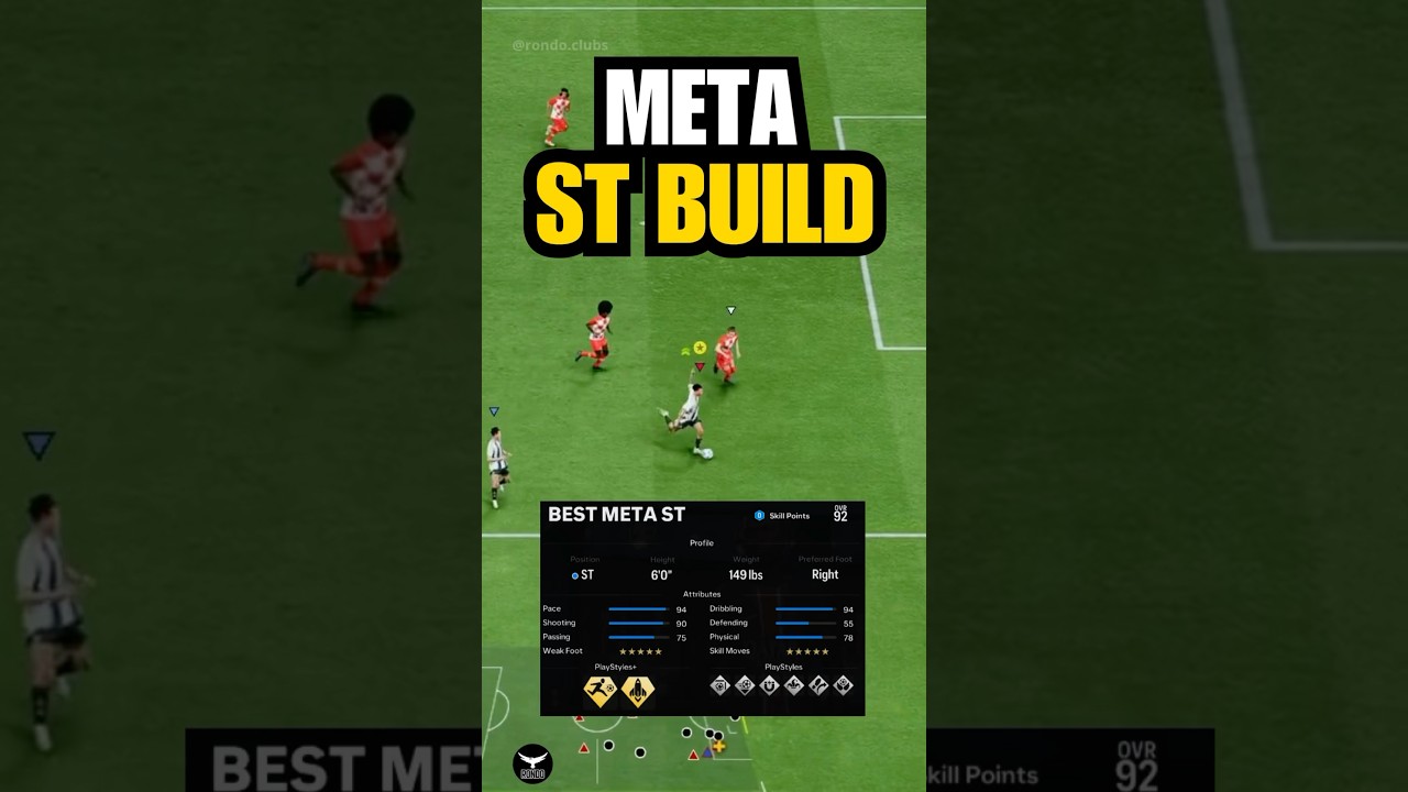 Best Meta Striker Build for Level 120 in FC25! 😮&zwj;💨 #eafc25 #proclubsfifa #shorts