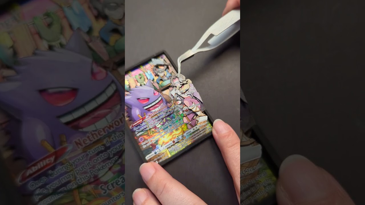 One of a kind Gengar 3D Pokémon Card 