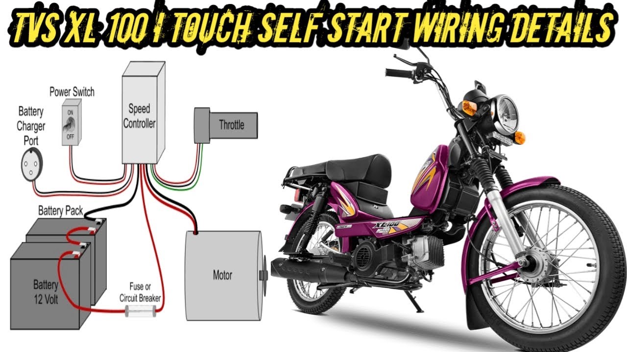 Tvs xl 100 i touch self start big problem Solve and wiring details