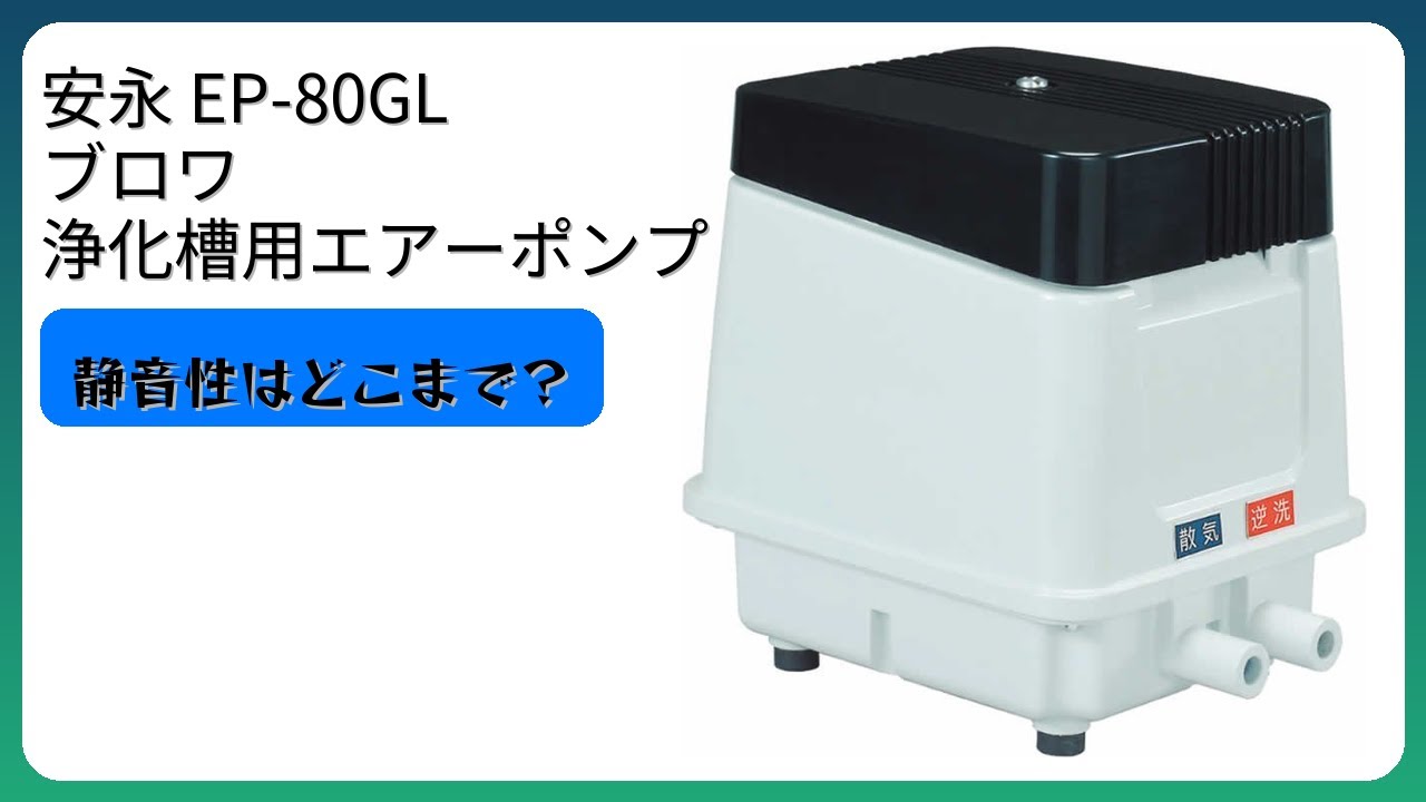 レビュー (2026): 安永 EP-80GL ブロワ 浄化槽用エアーポンプ。まとめ