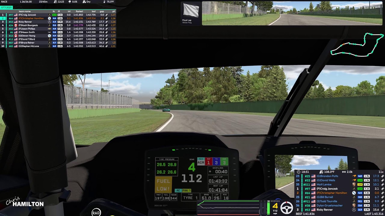 iRacing POV - CSRL GT3 Season 15 Race 1 @ Imola